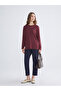 Crew Neck Self Patterned Women's Knitwear Sweater - 2