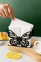 Black Butterfly Metal Napkin Holder Table Restaurant Coffee Shop Hotel Napkin Holder Organizer - 3