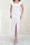 White Madonna Collar Rose Dress - 3