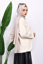 Stone Crew Neck Soft Textured Oversized Knitwear Sweater - 4