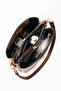 Gold Detailed 3 Compartment Shoulder and Crossbody Bag - 8