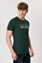 Huge Men's 100% Cotton O-Neck T-Shirt Dark Green - 3