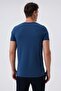 Polite 1 Men's 100% Cotton Crew Neck T-Shirt Indigo - 3