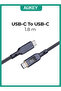 كابل USB-C إلى USB-C مضفر من النايلون بتقنية PD بقوة 100 وات مع شاشة LCD بطول 1.8 متر MCC102 أسود - 2
