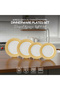 4-Piece Gradient Dinnerware Set – 2 Dinner Plate 27cm & 2 Appetizer Plate 23cm for 2 Persons - 8