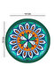 Green Mandala Daisy Washable Non-Slip Tea Cup Coaster 10x10cm 6 Pieces - 2