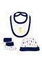 5 piece Sets include Bib, Romper, Mittens, Cap and Sleepsuit, 6-9 Months , Blue - 4