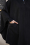 بونشو من جلد الغزال والأسود - 8