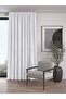 Velvet Textured Extrafor Gathered Snow White High Quality Background Curtain Single Wing