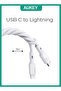 كابل سيليكون MFI للمزامنة والشحن من USB-C إلى Lightning بطول 1 متر SCL1 أبيض - 2