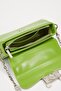 Green Shoulder Bag with Hidden Pocket Detail - 4