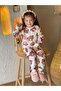 Unisex Children's Set - Teddy Bear Printed, Long Sleeve, Bottom-Top Set of Two - 2