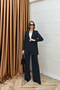 Striped Jacket Set Black - 2