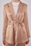 Camel Houndstooth Pattern Jacquard Jacket Set - 4