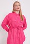 Fuchsia Drawstring Waist Pants Sports Suit - 4