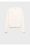 V-Neck Wool Blend Cardigan - 3