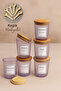 Motto - 6-Piece Bamboo Vacuum Lid Spoon, Label Gift Included, Purple Glass Storage Container Spice Jar Set 315 ml