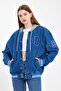 Women's JeanComfort Oversize Cotton Hooded Denim College Jacket