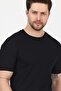 Men's Crew Neck Short Sleeve Tight Summer Black Basic T-Shirt - 5