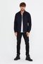 Men's Classic Urban Style Denim Double Pocket Regular Fit Shirt for Daily Wear Navy - 3