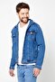 Men's Jeanmove Cotton Polo Collar Comfortable Fit Denim Jacket
