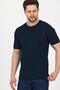 Men's Cotton Crew Neck Short Sleeve Tight Summer Navy Blue - Black - Gray 3-Piece Basic T-Shirt Pack - 2