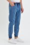 Men's Jeans High Waist Elastic Blue Jeans Jogger Pants - 2
