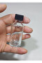 20Pcs Clear Glass Shot Bottle Leakproof with Black Seal Cap Fragrance Ornament Multi-Purpose Bottle 30ml - 2