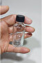 50Pcs Clear Glass Shot Bottle Leakproof with Black Seal Lid Fragrance Ornament Multi-Purpose Bottle 30ml - 3