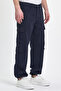 Men's Wide Leg Oversize Baggy Lacquer Cargo Pocket Trousers - 3