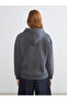 Stitch Printed Oversize Women's Thick Hoodie - 5