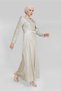 Stone Detail Silvery Evening Dress 40769 - 2