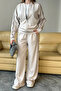 Women's Modal Fabric Double Piped Zipper Set 3122