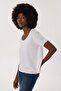 Carmen Women's 100% Cotton O-Neck T-Shirt White - 3