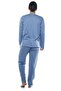 New Product...Men's Winter Cotton Fabric Wide-Cut Lapel Collar 3-Button Pantalon Leg Pajama Set - 2