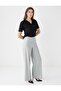 Gray Wide-Leg High-Waisted Woven Relaxed-Fit Pants - 3