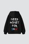 Need Money for Bmw Printed Oversized Unisex Black Hoodie