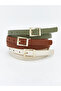 Vizyon New Season Leather Look Women's Belt 3-Piece Set