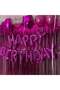 Happy Birthday Pink Foil Balloon 35 cm - 5
