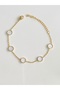 Steel Bracelet Round Shape with White Mineral Inside Bracelet