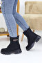 Women's Lace-Up Zippered Brown Detailed Thick Sole Boots Winter Waterproof 507