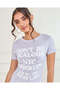 Women Lilac Printed T-Shirt - 4