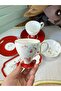 Turkish Coffee Cup Veronica Amour 2 Person Set 6 Pieces / Turkish Delight Holder / Snack Holder - 6