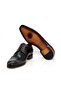 Black-Grey Color Lace-Up Genuine Leather Men's Shoes - 3