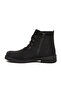 Black Suede Women's Boots with Fleece Inside and Zipper 284098 Z - 4