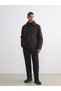 Ozmarka New Season Standard Fit Shirt Collar Men's Cashmere Coat - 2