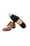 Tan Color Lace-Up Genuine Leather Men's Shoes - 3