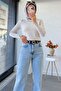 Straight Cut Jean Pants - Light Blue - 6
