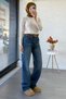 Straight Cut Jean Pants - Dark Blue - 3