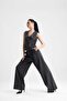 Spello Women's Classic Front Pleated Palazzo Polyviscose Fabric Trousers - 2
